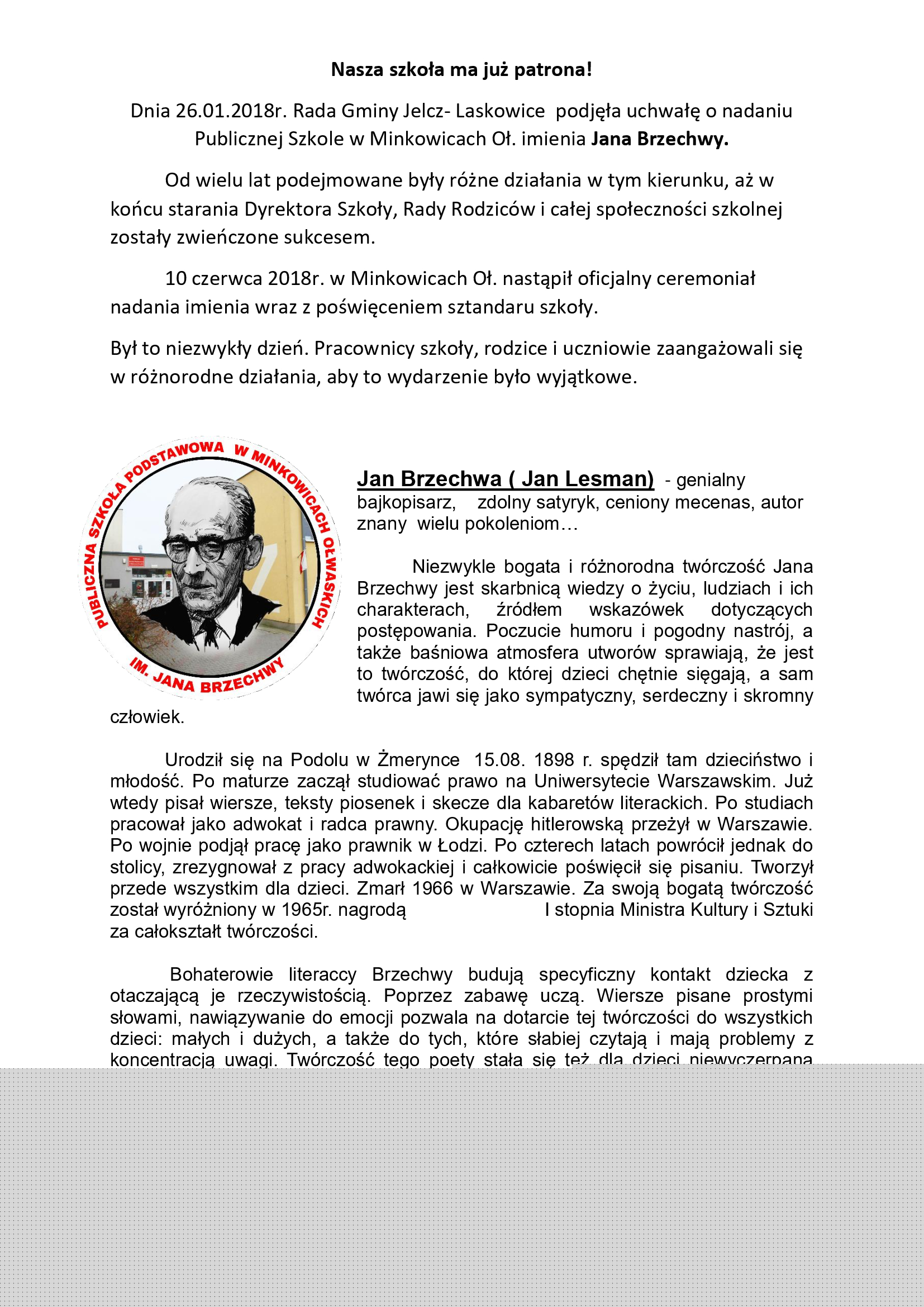 Notatka na strone Jan Brzechwa